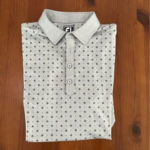FootJoy Gray Patterned Golf Shirt